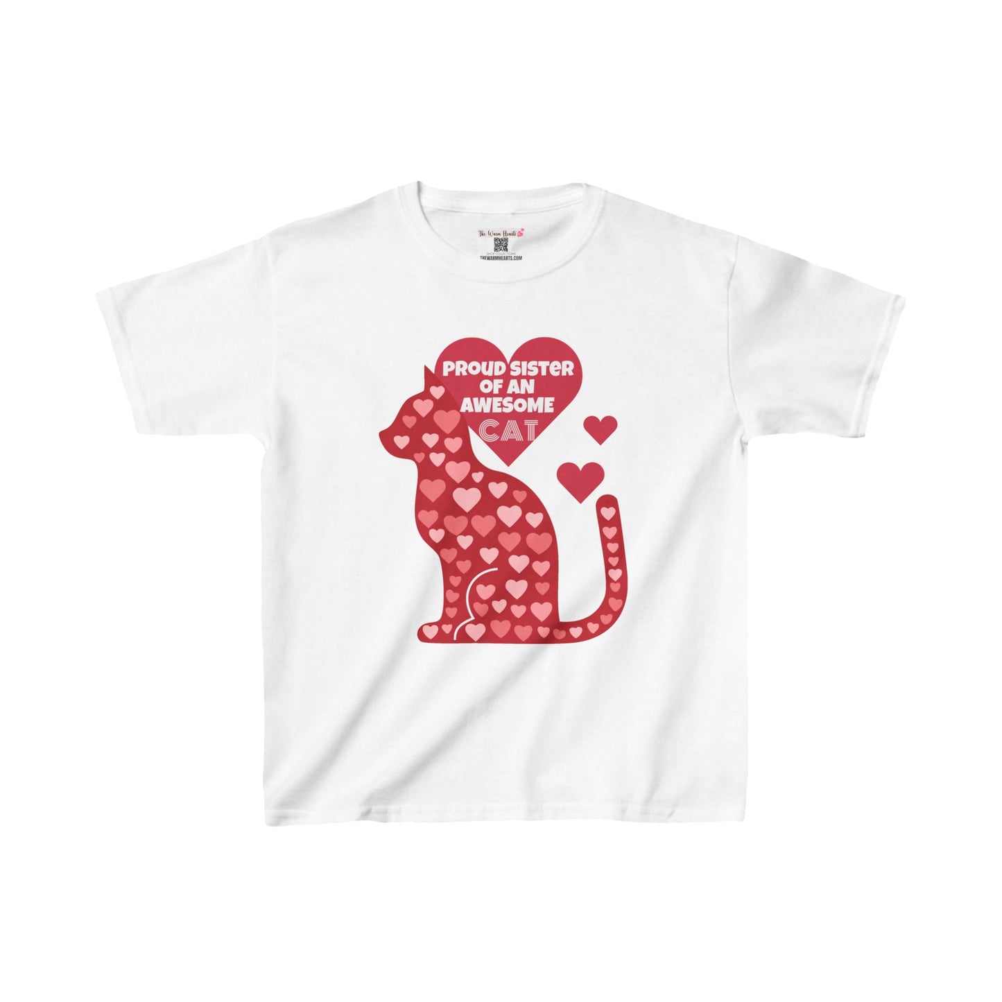 Proud Sister of An Awesome Cat - Kids Heavy Cotton™ Tee