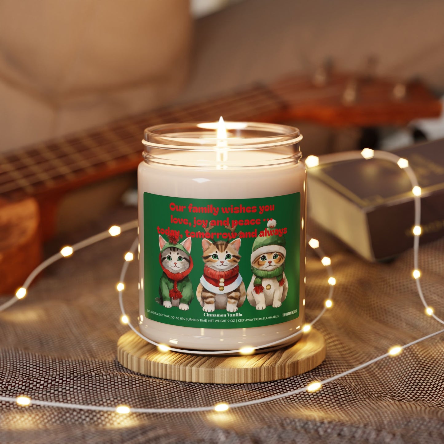 Our Family Wishes You Love, Joy and Peace … Today, Tomorrow And Always  - Scented Soy Candle