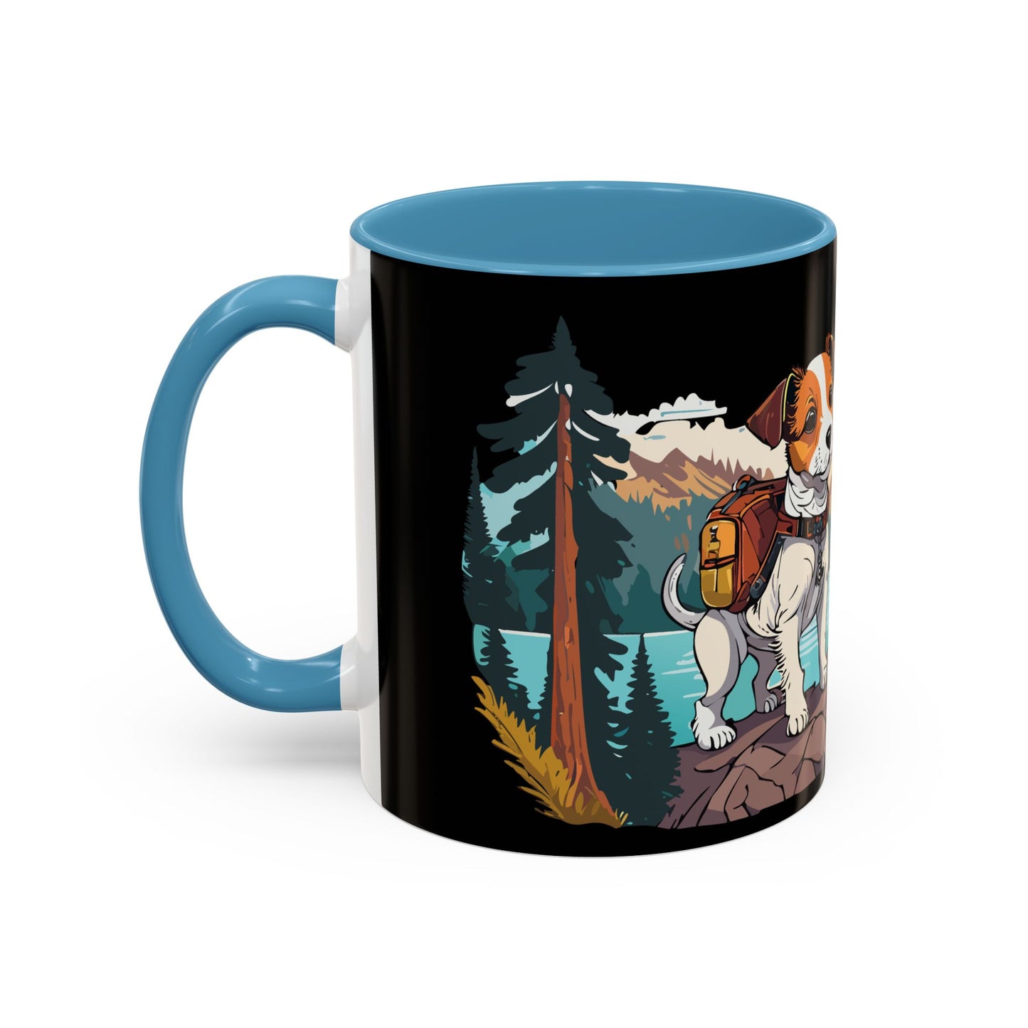 DogXplorer - Jack Russell Terrier Big Bear Lake Adventure Personalized Custom Accent Coffee Mug