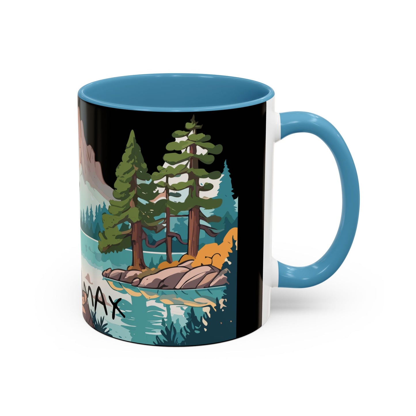 DogXplorer - Jack Russell Terrier Lake Tahoe Adventure Personalized Custom Accent Coffee Mug