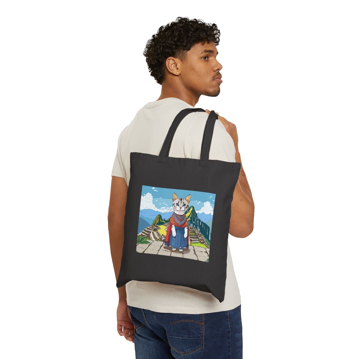 World Catventures - Machu Picchu Cotton Canvas Tote Bag