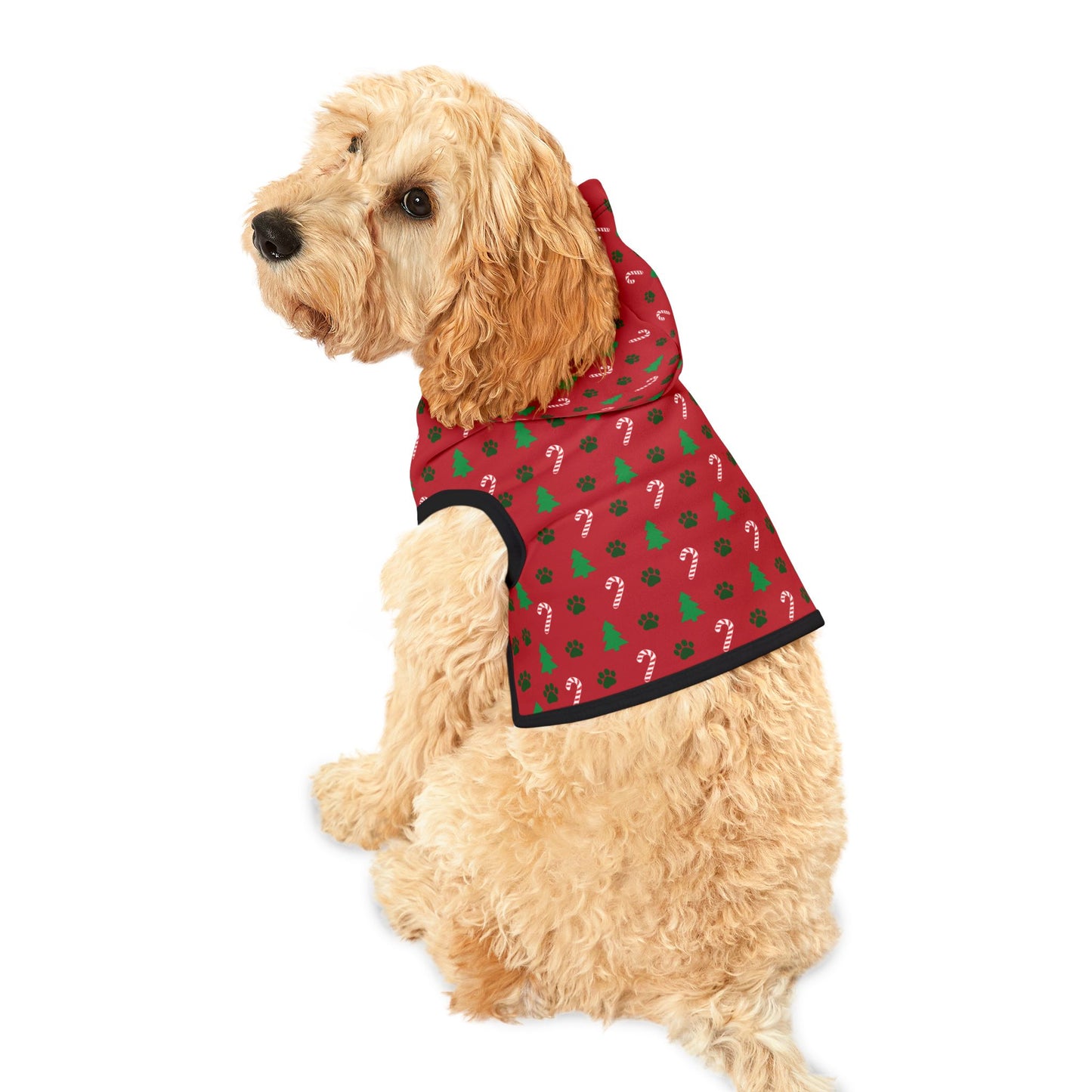 Christmas Tree and Paws Pet Hoodie