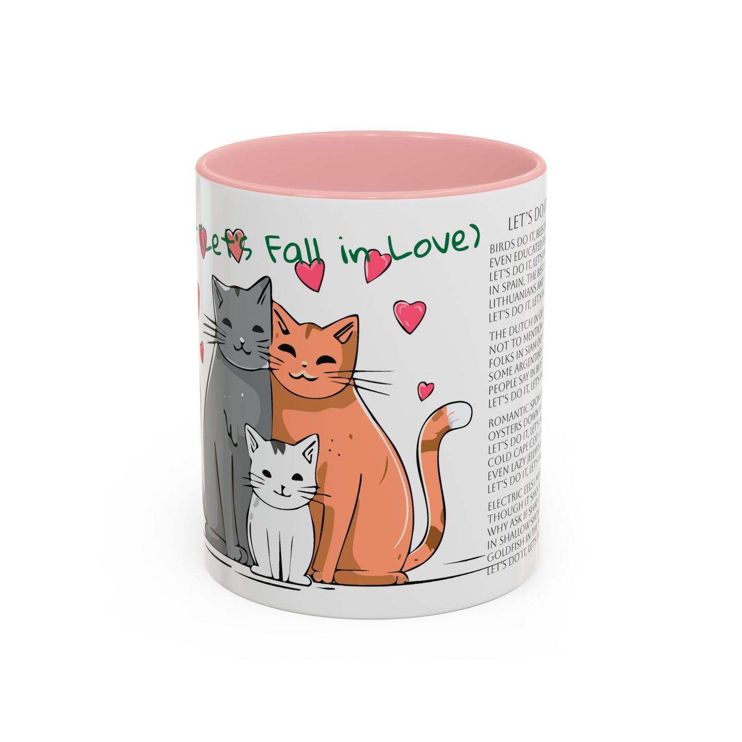 Let’s Do It (Let’s Fall in Love)...Lovely Kitten Cats Family Singing  Accent Coffee Mug