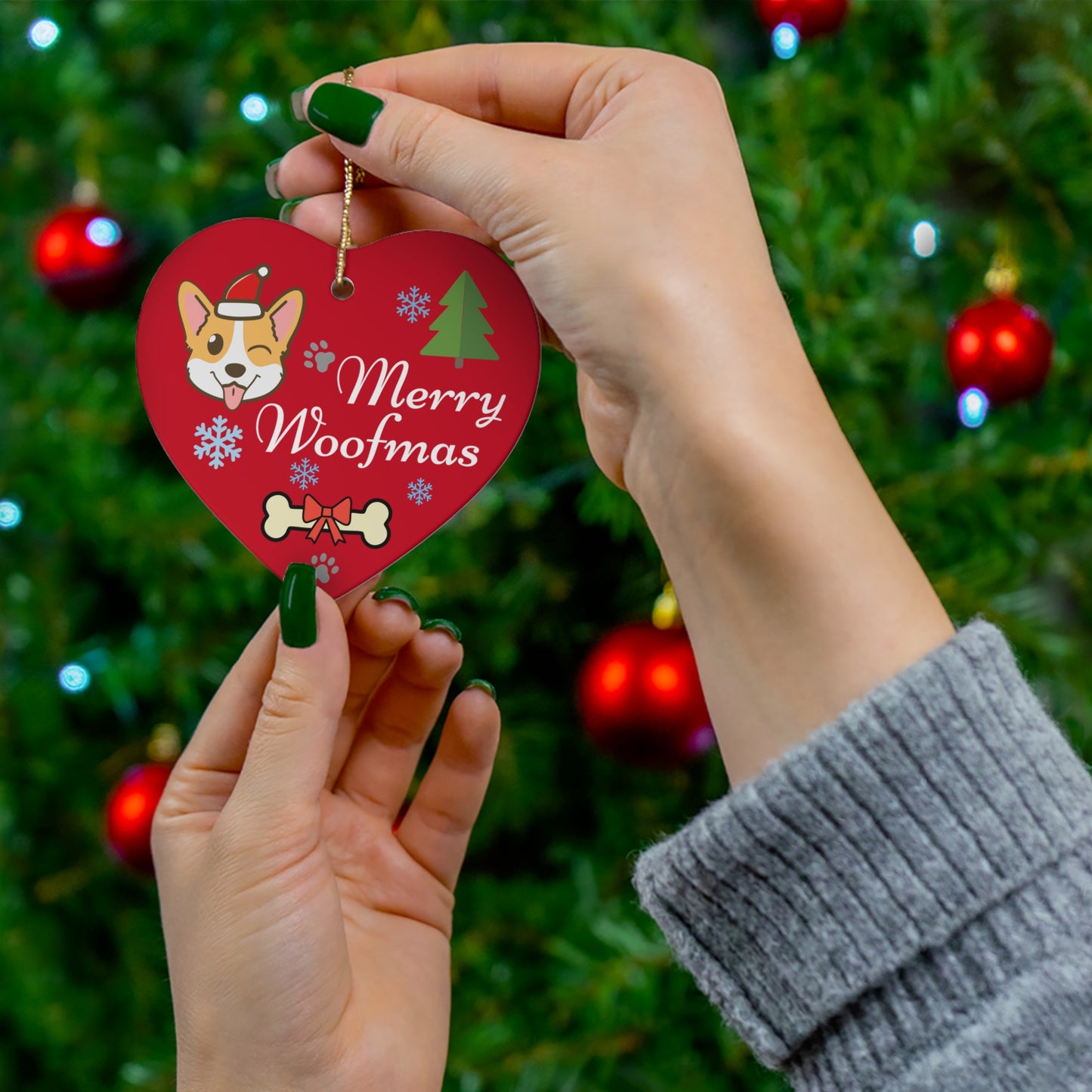 Ceramic Ornament - Merry Woofmas Ornaments