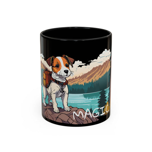 DogXplorer - Jack Russell Terrier Big Bear Lake Adventure Personalized Custom Accent Coffee Mug