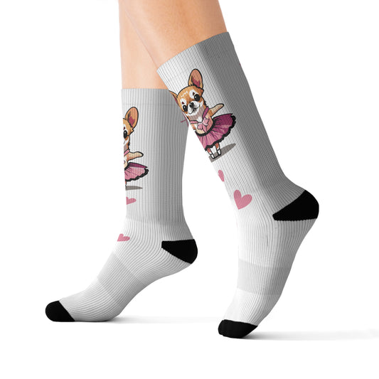 Ballerina Chihuahua  Socks