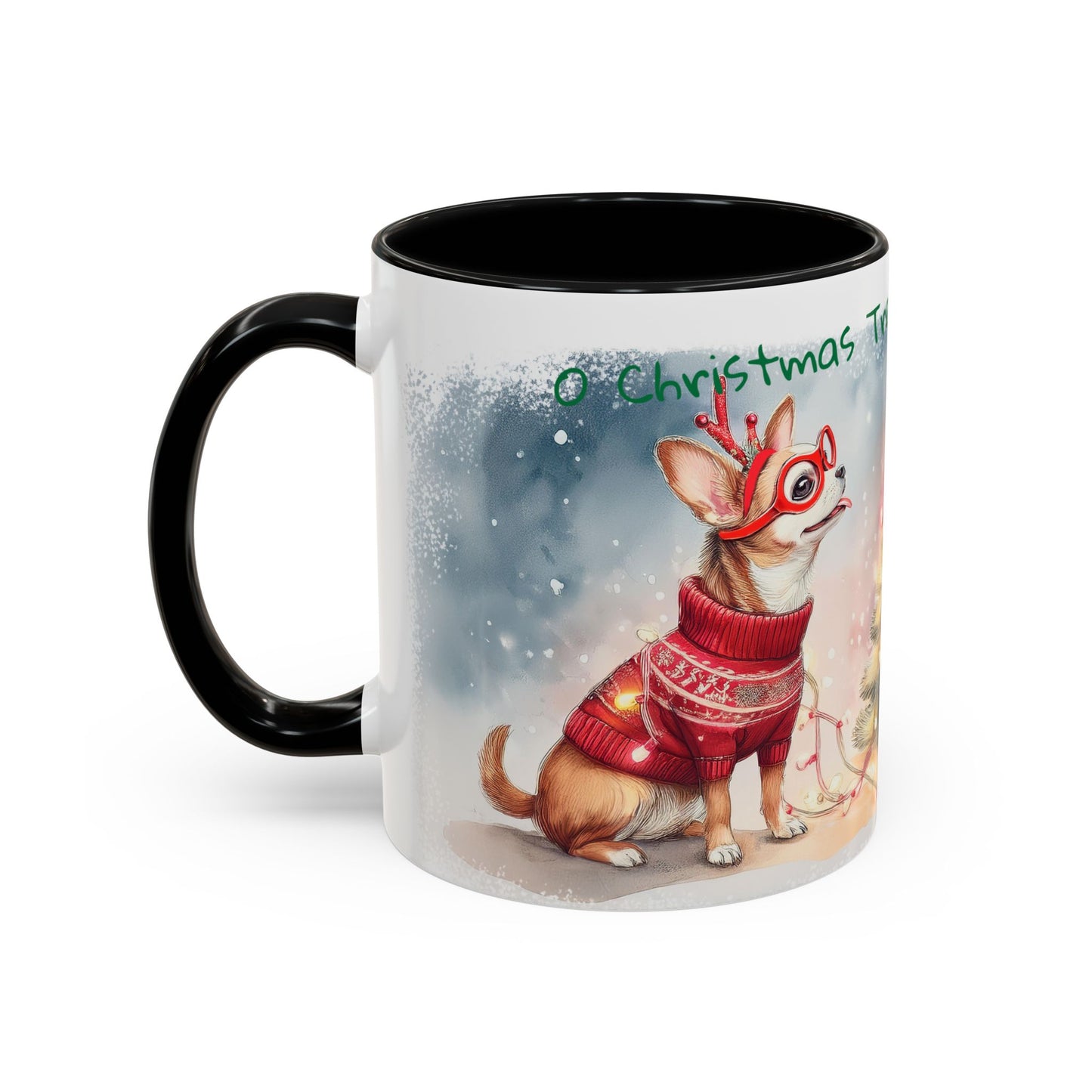 O Christmas Tree, O Christmas Tree...Chihuahua Dog Singing Christmas Songs Accent Coffee Mug