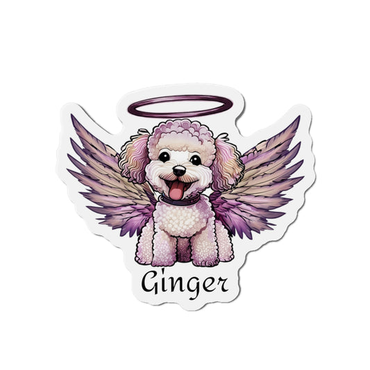 My Dog Angel - Poodle Personalized Die-Cut Magnet (Outdoor Approved)