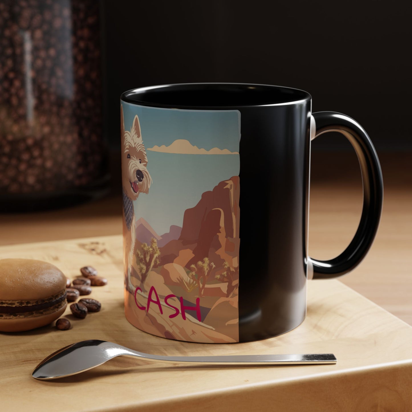 DogXplorer - Westie Joshua Tree Adventure Personalized Custom Accent Coffee Mug