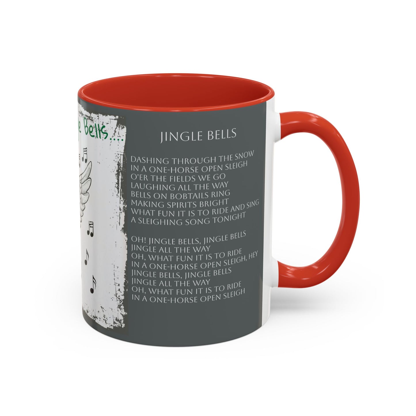 Oh! Jingle Bells...Jingle Bells....Corgi Dog Singing Christmas Songs Accent Coffee Mug