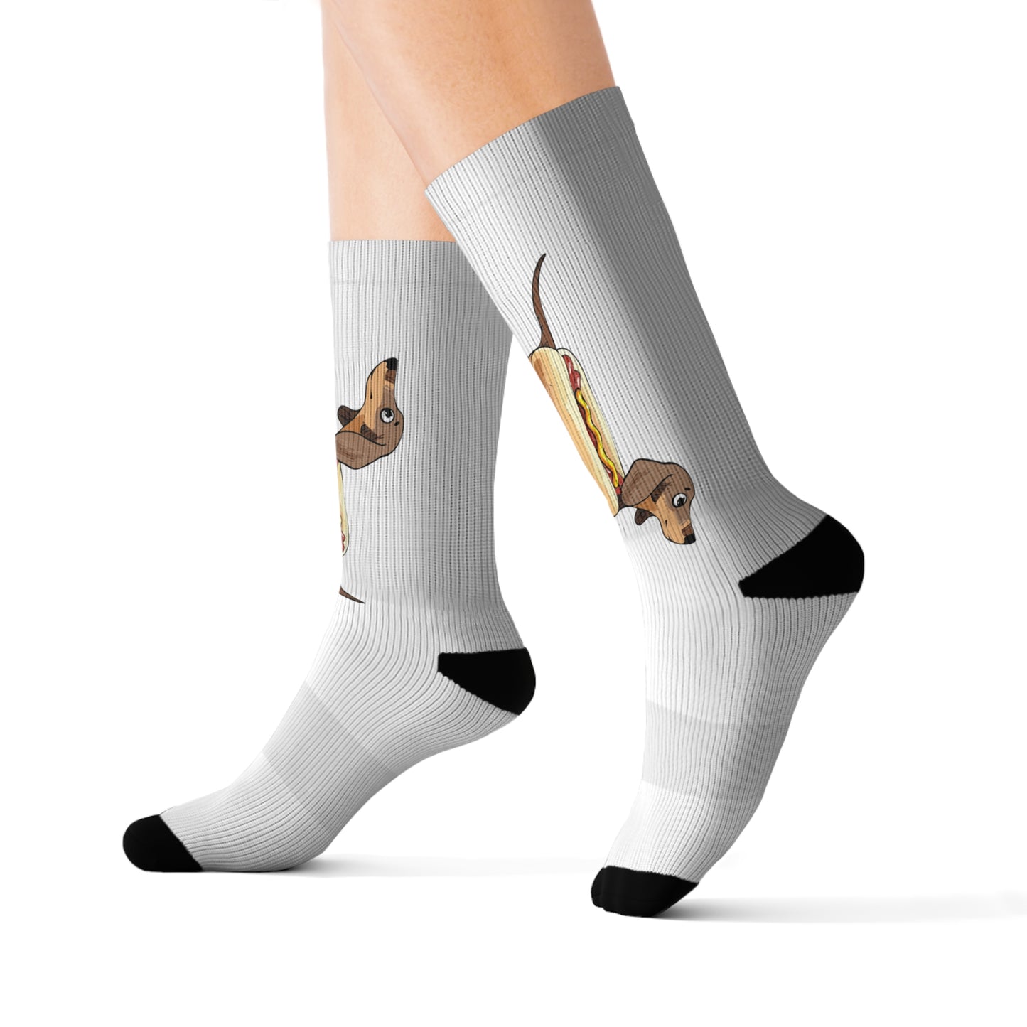 Funny Hot Dog Dachshund Wiener Dog Socks