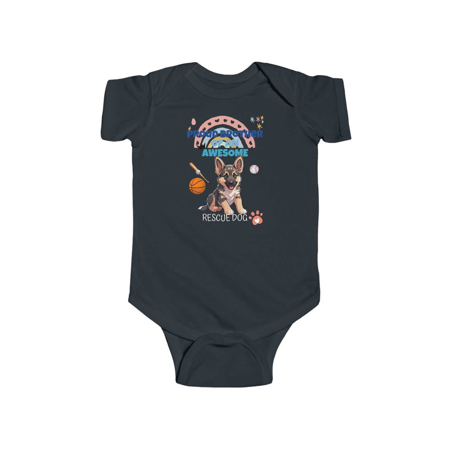 Proud Brother of An Awesome German Shepherd Rescue Dog - Infant Onesie