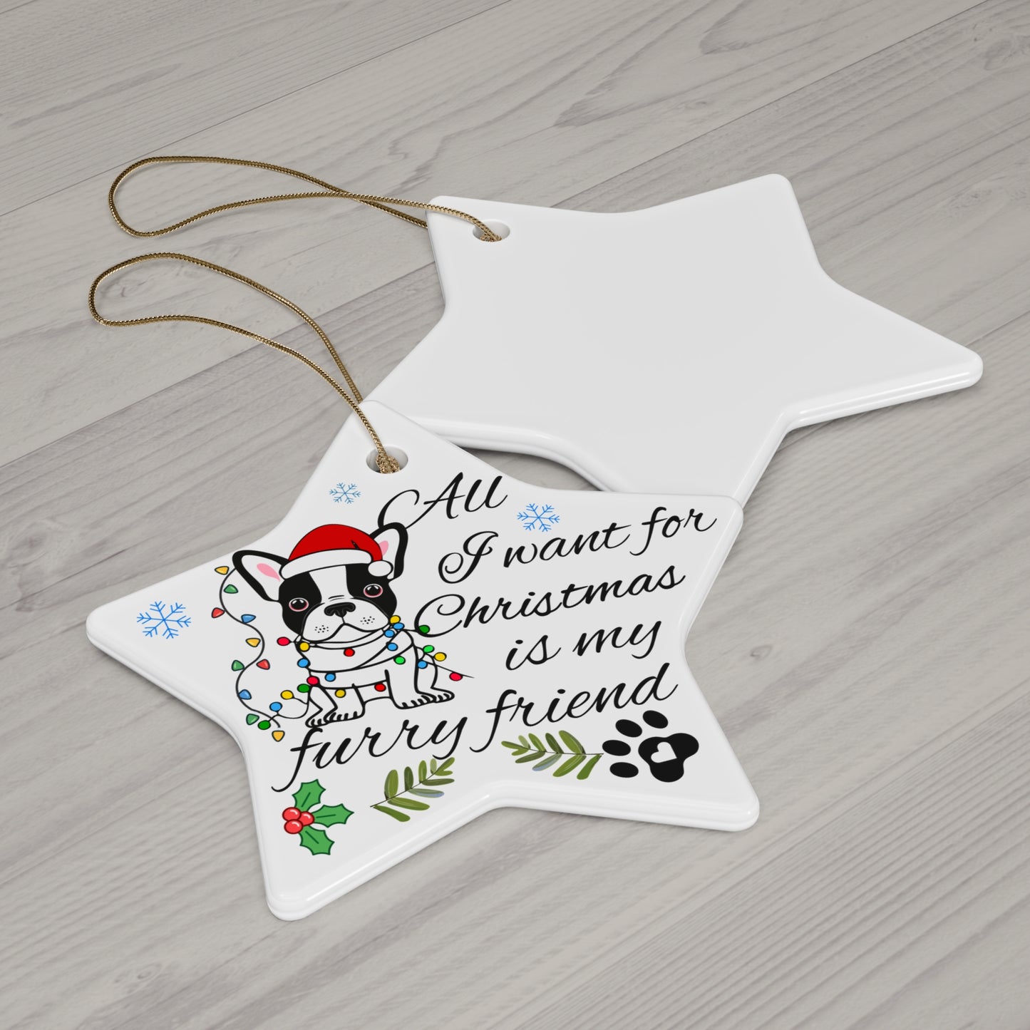 Ceramic Ornament - All I Want For Christmas is my Furry Friend Ornaments