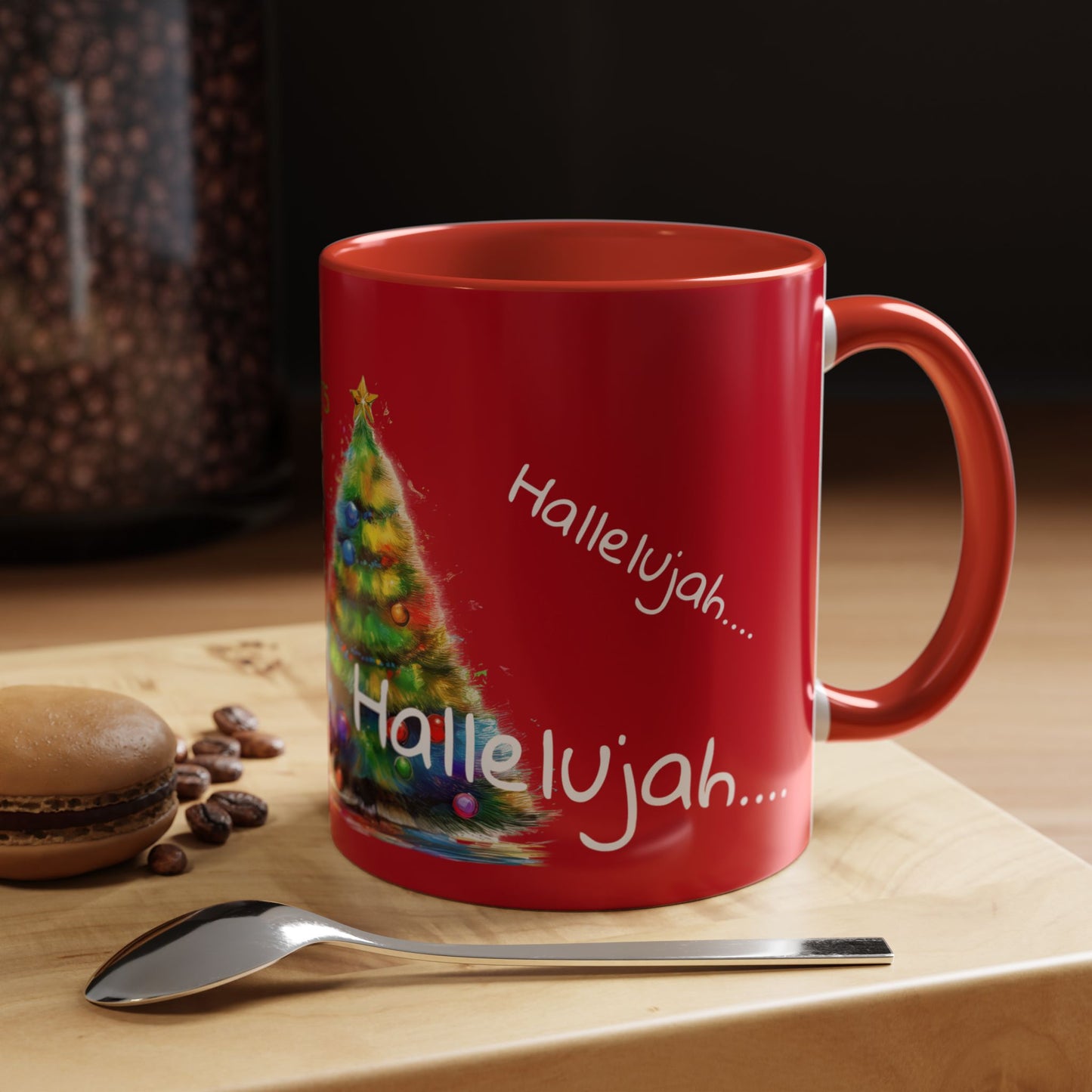 Dear Santa Just Bring Treats, Hallelujah .... Accent Coffee Mug