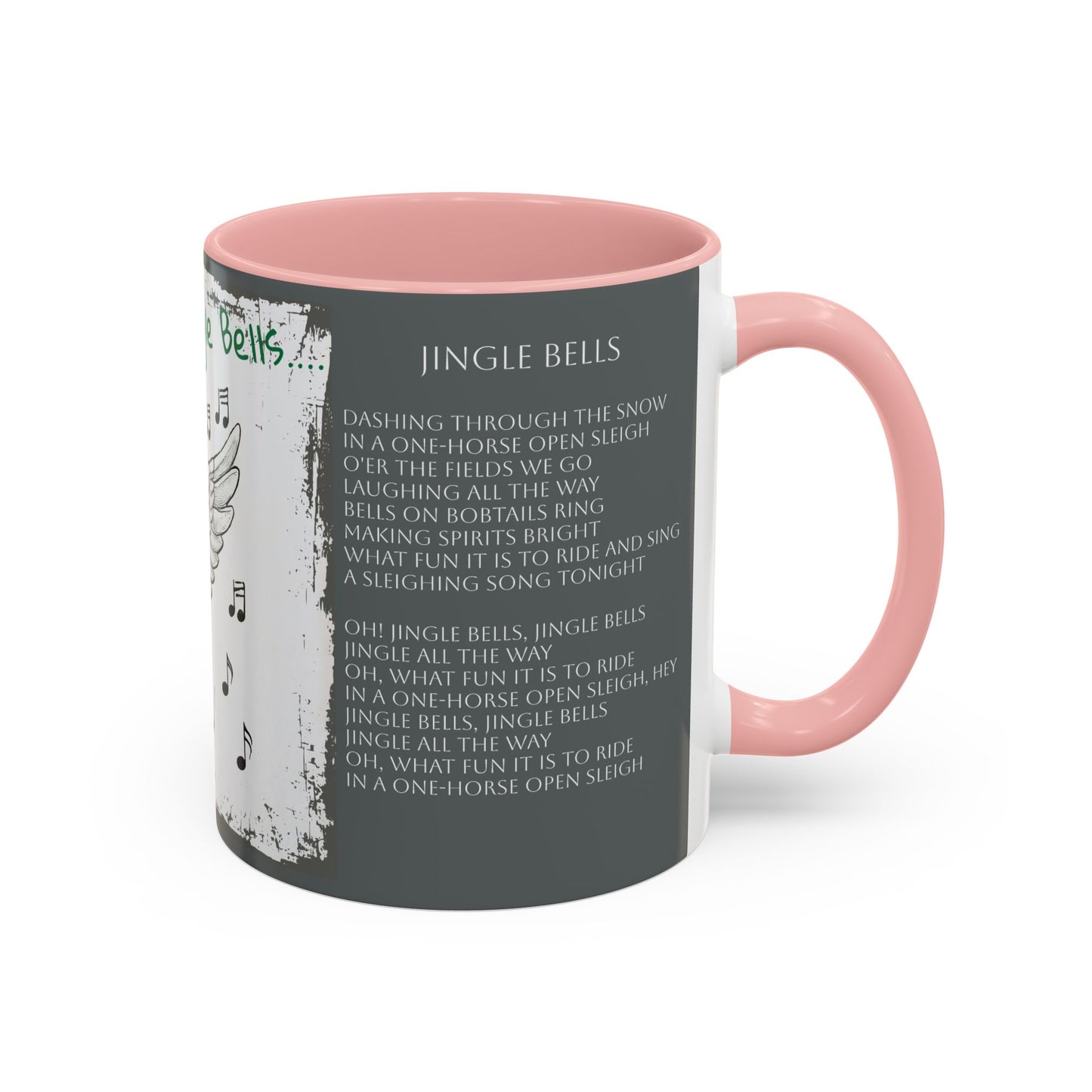 Oh! Jingle Bells...Jingle Bells....Corgi Dog Singing Christmas Songs Accent Coffee Mug