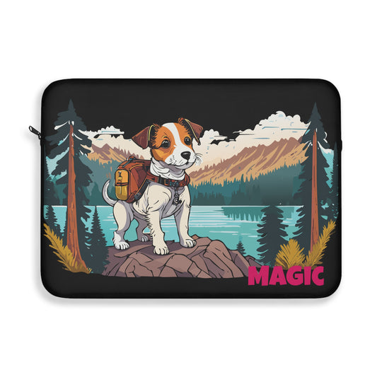 DogXplorer - Jack Russell Terrier Big Bear Lake Adventure Personalized Custom Laptop Sleeve