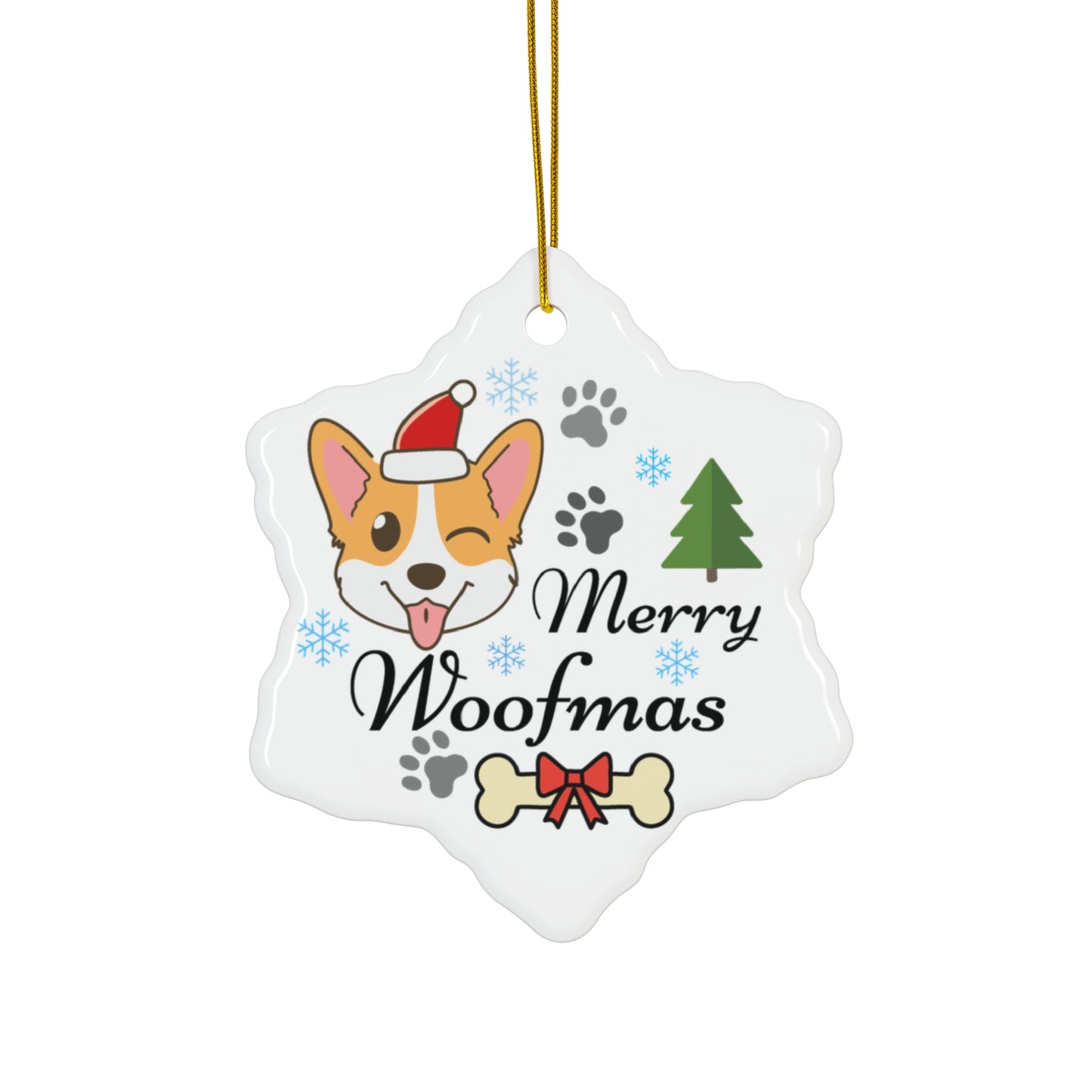 Ceramic Ornament - Merry Woofmas Ornaments