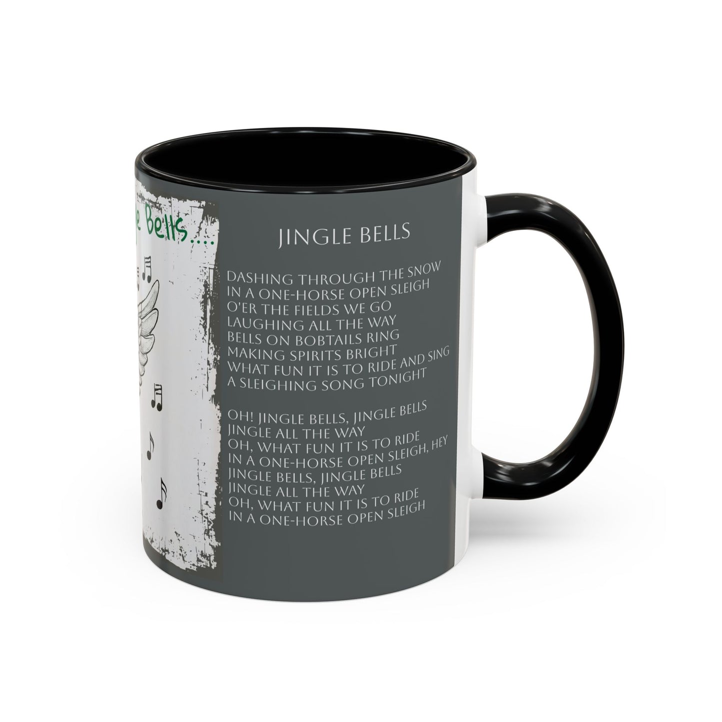 Oh! Jingle Bells...Jingle Bells....Corgi Dog Singing Christmas Songs Accent Coffee Mug