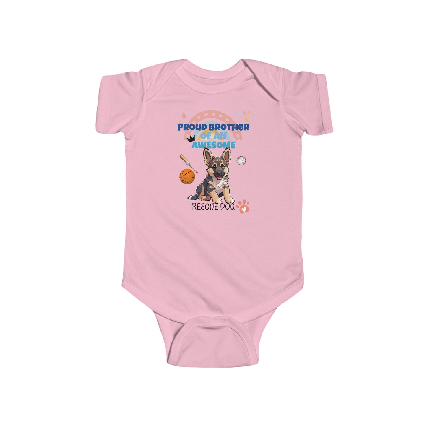 Proud Brother of An Awesome German Shepherd Rescue Dog - Infant Onesie