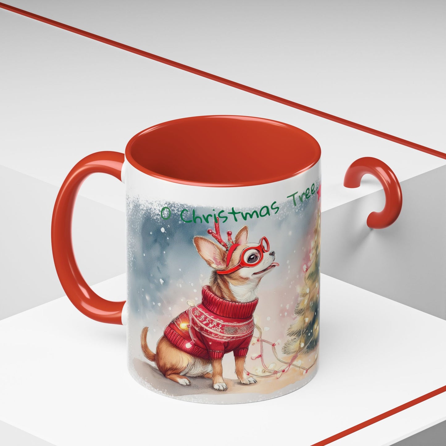 O Christmas Tree, O Christmas Tree...Chihuahua Dog Singing Christmas Songs Accent Coffee Mug