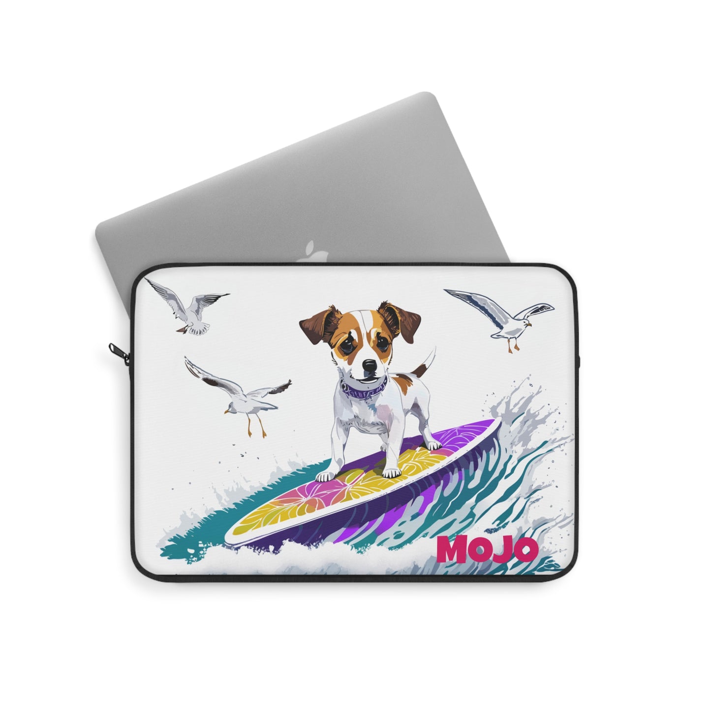 DogXplorer - Jack Russell Terrier Gold Coast Adventure Personalized Custom Laptop Sleeve