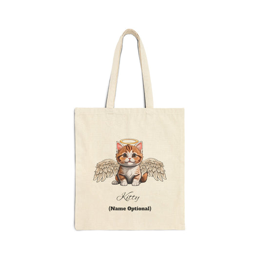 My Cat Angel - Personalized Custom Cotton Canvas Tote Bag